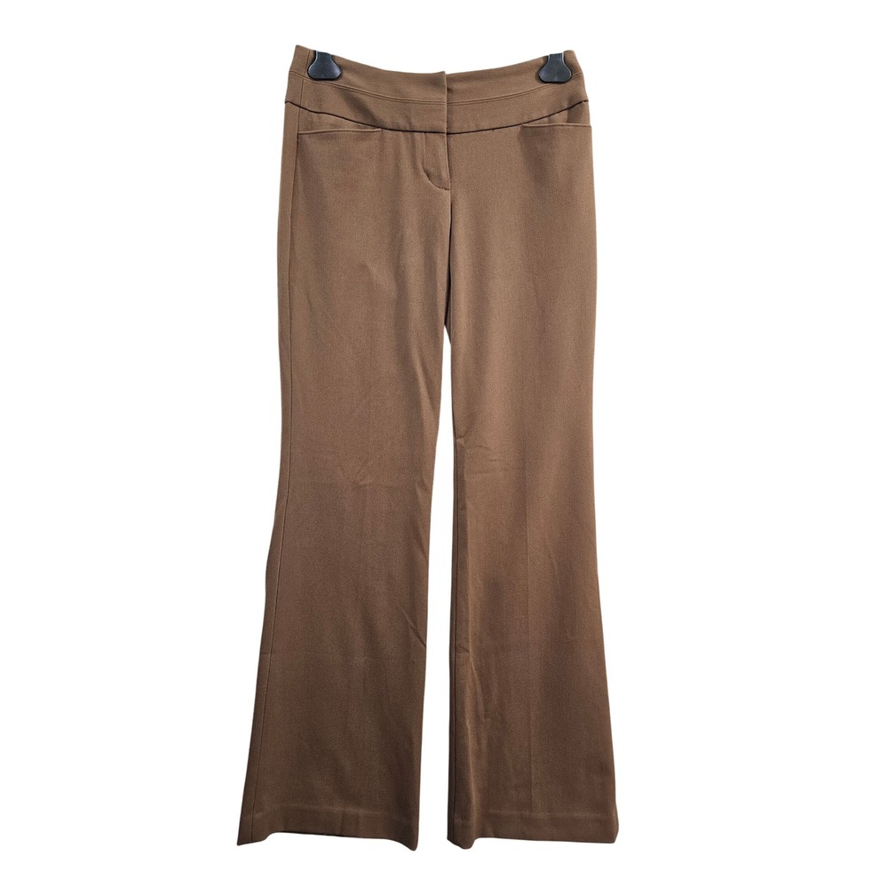Express Editor Pants Womens 2 Brown Solid Bootcut Stretch Polyester Viscose NWOT